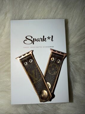 Spark*l Brown Leather Apple Watch Band